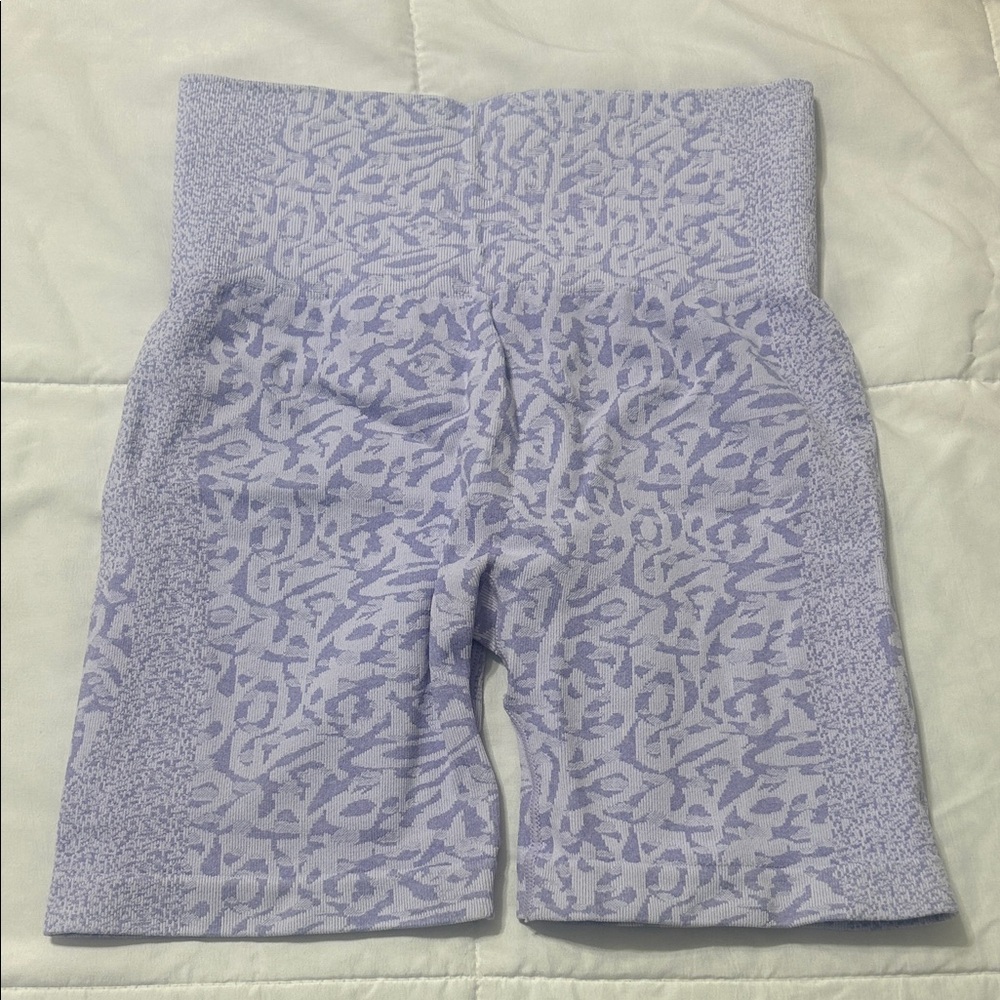 Purple Women’s Biker Gym Shorts Leopard Print